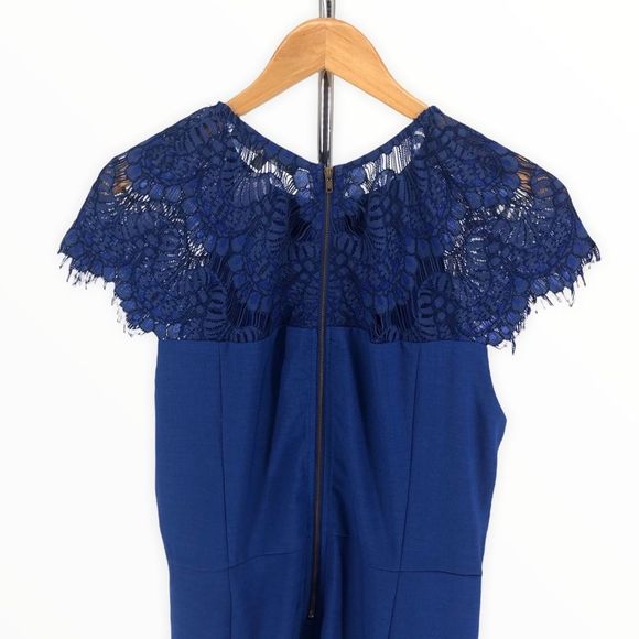 Brixton Ivy Cobalt Blue Lace Tenley Cap Sleeve Dress StitchFix NWT size XL - Picture 6 of 13